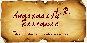 Anastasija Ristanić vizit kartica